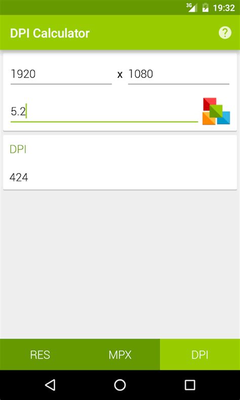 megapixel calc